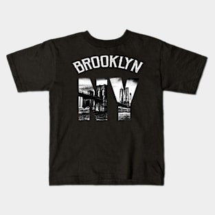 Brooklyn New York Skyline Brooklyn Kids T-Shirt